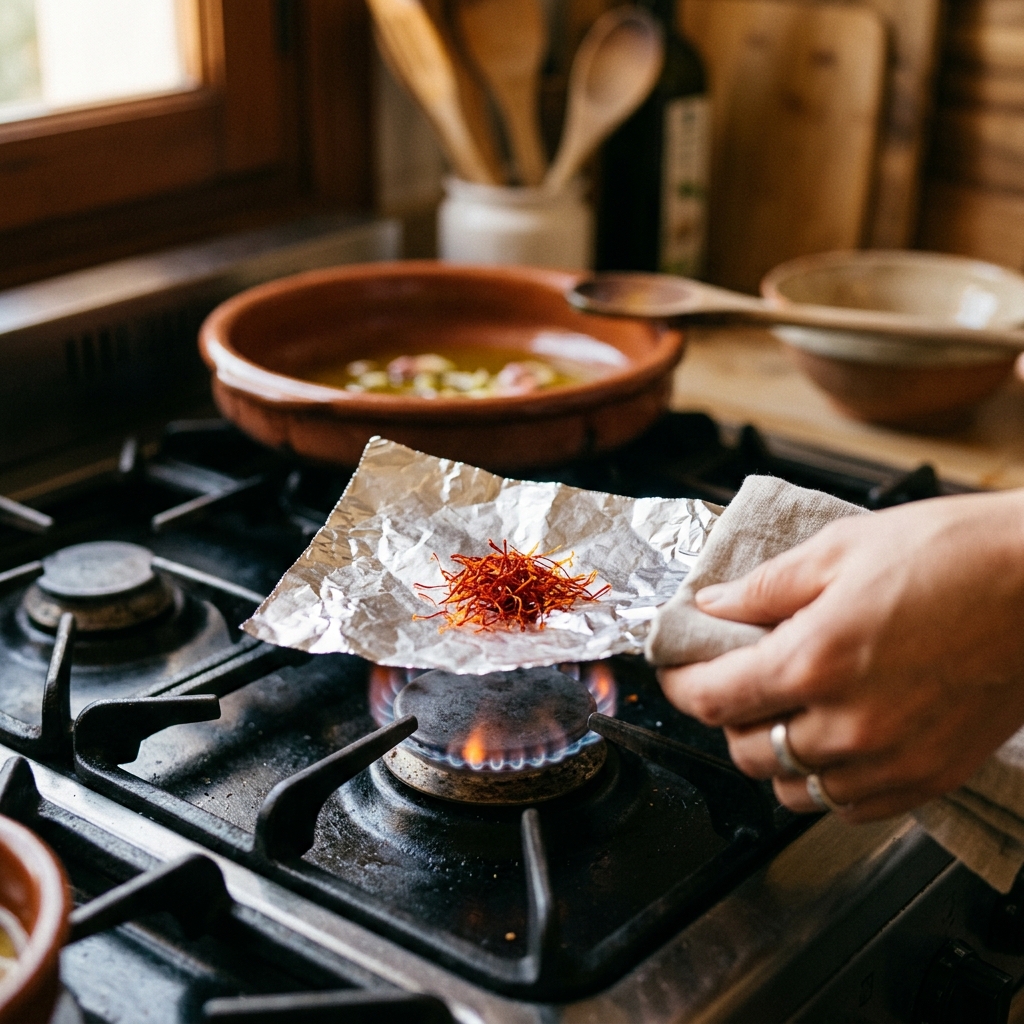 Method 3: The Toasted Bloom (Spanish Paella Tradition)